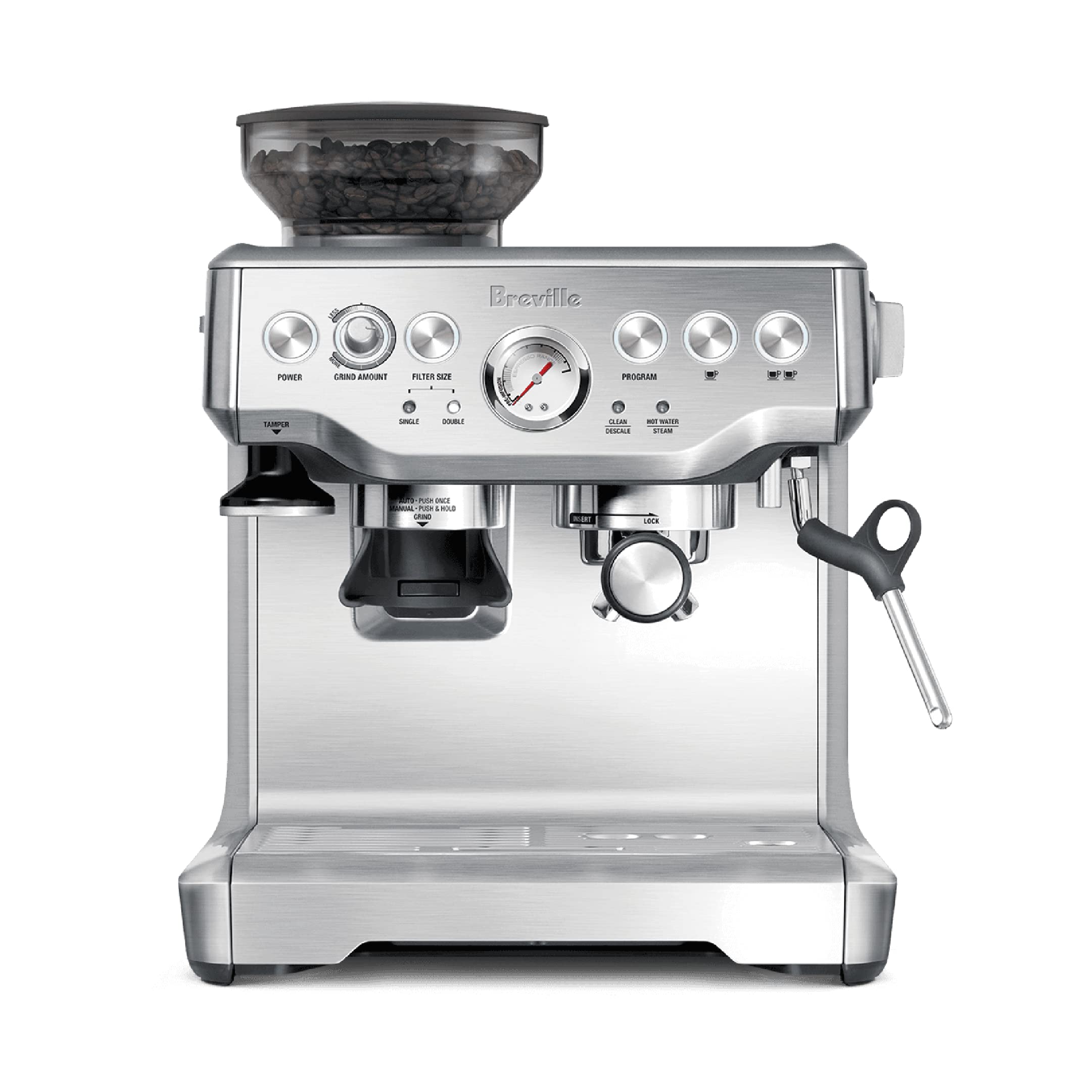 Breville Barista Express Espresso Machine BES870XL, Brushed Stainless S…