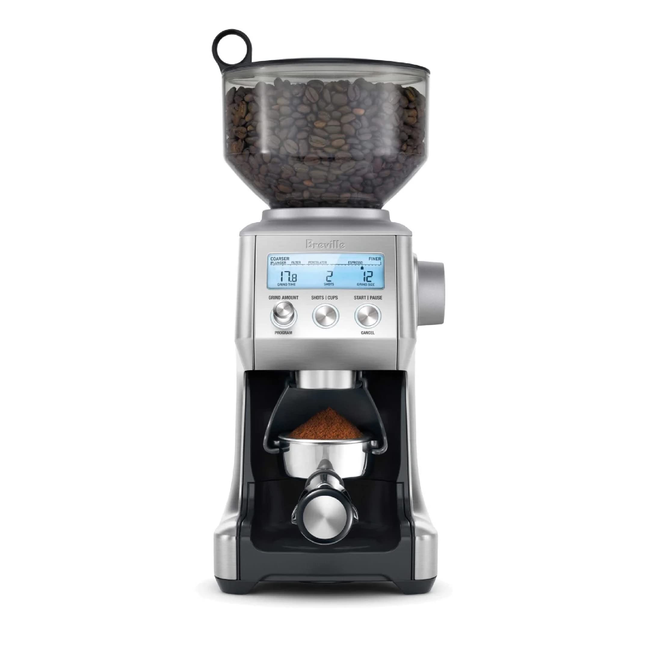 Breville BCG820BSS Smart Grinder Pro Coffee Bean Grinder, Brushed Stain…