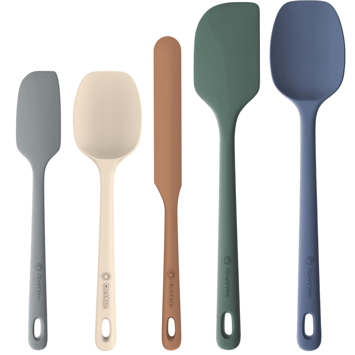 ChefAide 5 Pieces Silicone Spatula Set