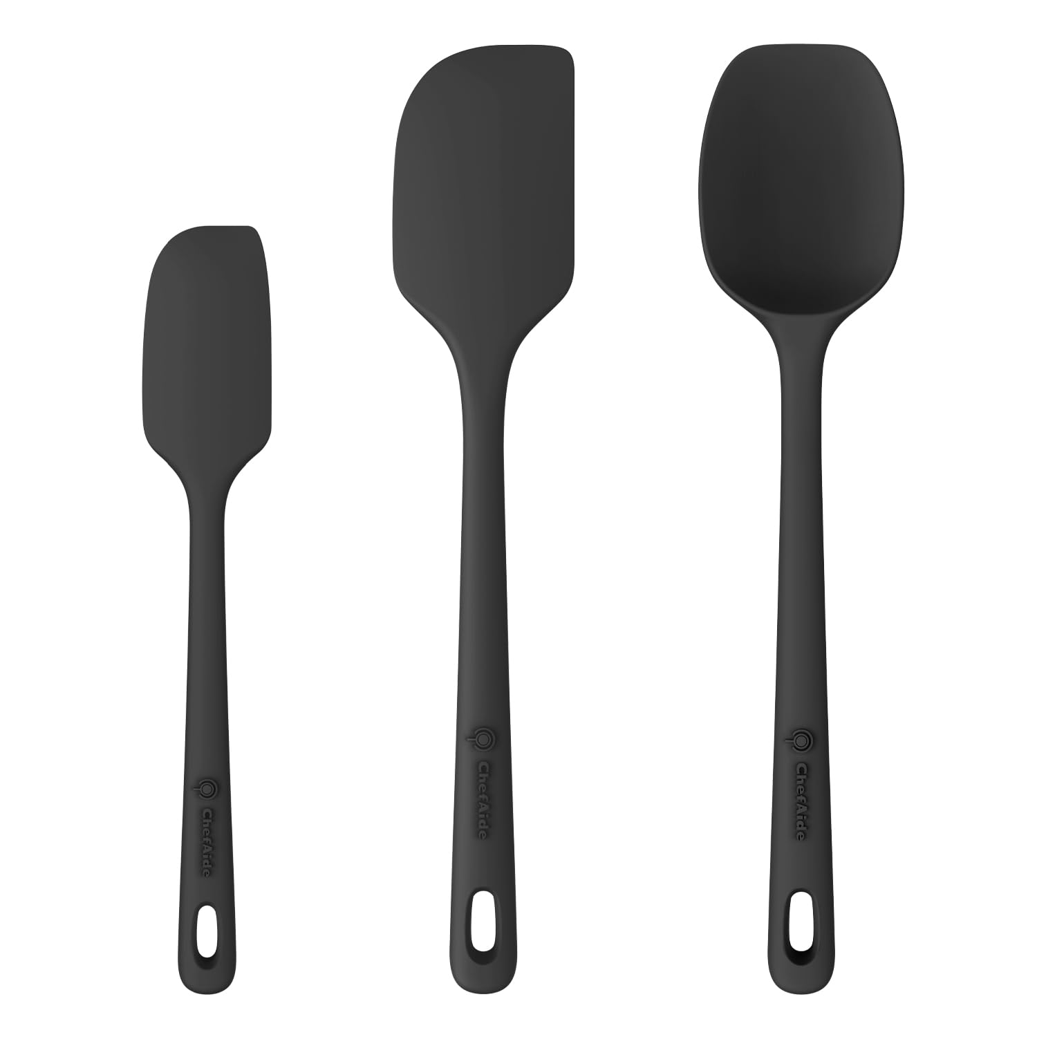 ChefAide 3 Pieces Silicone Spatula Set